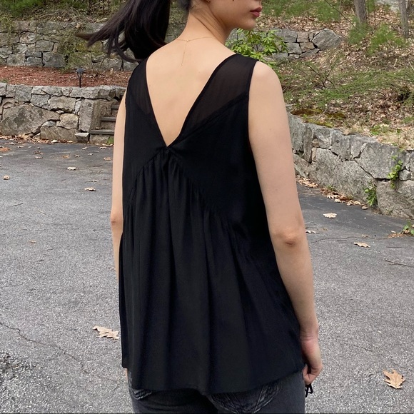 Madewell Black Silk Dance Floor Tank - Picture 9 of 10